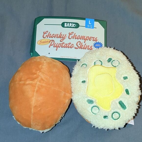 3 pc BBQ themed Bark Dog Toy Set - Corn, Rib, and Baked Potatoes BENEFITS RESCUE - Picture 2 of 12